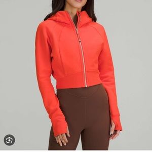 Lululemon cropped scuba in solar orange